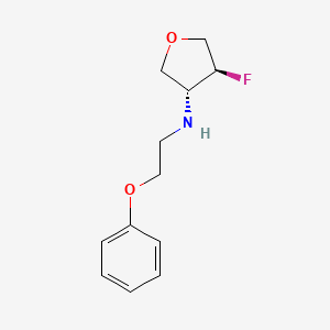 molecular formula C12H16FNO2 B1531751 (3R,4S)-4-fluoro-N-(2-phenoxyethyl)oxolan-3-amine CAS No. 2165839-65-4
