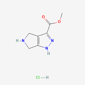 molecular formula C7H10ClN3O2 B15317511 methyl1H,4H,5H,6H-pyrrolo[3,4-c]pyrazole-3-carboxylatehydrochloride 