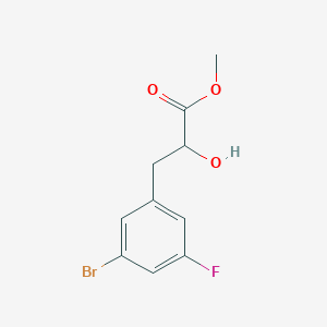 molecular formula C10H10BrFO3 B15317531 Methyl 3-(3-bromo-5-fluorophenyl)-2-hydroxypropanoate 