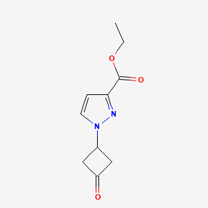 molecular formula C10H12N2O3 B15317564 ethyl1-(3-oxocyclobutyl)-1H-pyrazole-3-carboxylate 