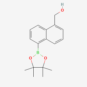 molecular formula C17H21BO3 B15317571 [5-(4,4,5,5-Tetramethyl-1,3,2-dioxaborolan-2-yl)naphthalen-1-yl]methanol 