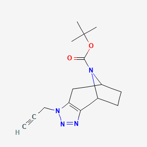 molecular formula C15H20N4O2 B1531760 Tert-butyl 5-(prop-2-yn-1-yl)-3,4,5,11-tetraazatricyclo[6.2.1.0^{2,6}]undeca-2(6),3-diene-11-carboxylate CAS No. 2098142-78-8