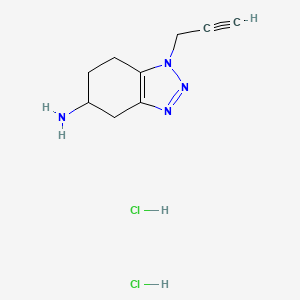 1-(prop-2-yn-1-yl)-4,5,6,7-tetrahydro-1H-1,2,3-benzotriazol-5-amine dihydrochloride