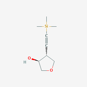 molecular formula C9H16O2Si B1531763 (3S,4R)-4-[2-(trimethylsilyl)ethynyl]oxolan-3-ol CAS No. 2166212-38-8