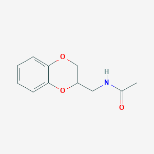 molecular formula C11H13NO3 B15317643 N-(2,3-Dihydro-benzo[1,4]dioxin-2-ylmethyl)-acetamide 