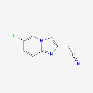 molecular formula C9H6ClN3 B15317701 2-(6-Chloroimidazo[1,2-a]pyridin-2-yl)acetonitrile 