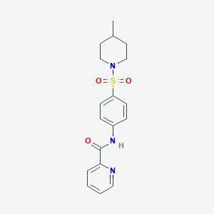 molecular formula C18H21N3O3S B15317818 N-(4-(4-methylpiperidin-1-ylsulfonyl)phenyl)picolinamide 