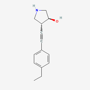 molecular formula C14H17NO B1531782 (3S,4R)-4-[2-(4-ethylphenyl)ethynyl]pyrrolidin-3-ol CAS No. 2165479-88-7