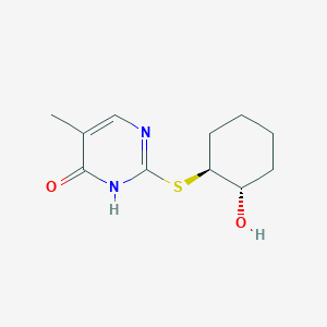 molecular formula C11H16N2O2S B1531785 2-{[(1S,2S)-2-hydroxycyclohexyl]sulfanyl}-5-methylpyrimidin-4-ol CAS No. 1993365-96-0