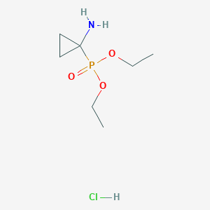 molecular formula C7H17ClNO3P B15317864 Diethyl(1-aminocyclopropyl)phosphonatehydrochloride 