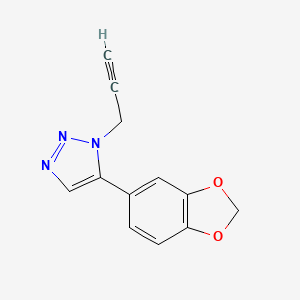 molecular formula C12H9N3O2 B1531787 5-(2H-1,3-benzodioxol-5-yl)-1-(prop-2-yn-1-yl)-1H-1,2,3-triazole CAS No. 2098098-18-9