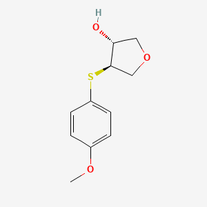 molecular formula C11H14O3S B1531788 (3R,4R)-4-[(4-甲氧基苯基)硫烷基]氧杂环-3-醇 CAS No. 2165638-18-4