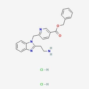 molecular formula C23H24Cl2N4O2 B15317924 benzyl6-{[2-(2-aminoethyl)-1H-1,3-benzodiazol-1-yl]methyl}pyridine-3-carboxylatedihydrochloride 