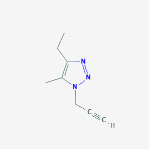 molecular formula C8H11N3 B1531793 4-ethyl-5-methyl-1-(prop-2-yn-1-yl)-1H-1,2,3-triazole CAS No. 2098027-72-4