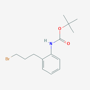 molecular formula C14H20BrNO2 B15317934 tert-butyl N-[2-(3-bromopropyl)phenyl]carbamate 