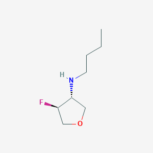 molecular formula C8H16FNO B1531797 (3R,4S)-N-butyl-4-fluorooxolan-3-amine CAS No. 2165432-46-0