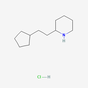 molecular formula C12H24ClN B1531802 2-(2-环戊基乙基)哌啶盐酸盐 CAS No. 2098110-34-8