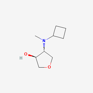 molecular formula C9H17NO2 B1531805 (3S,4R)-4-[cyclobutyl(methyl)amino]oxolan-3-ol CAS No. 1844202-89-6