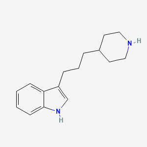 molecular formula C16H22N2 B15318056 3-(3-Piperidin-4-yl-propyl)-1H-indole CAS No. 63845-43-2