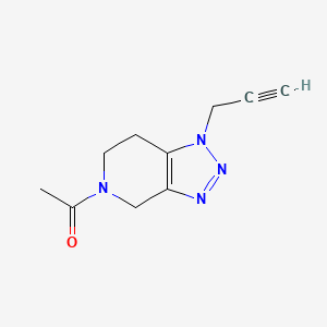 molecular formula C10H12N4O B1531806 1-[1-(prop-2-yn-1-yl)-1H,4H,5H,6H,7H-[1,2,3]triazolo[4,5-c]pyridin-5-yl]ethan-1-one CAS No. 2098135-34-1