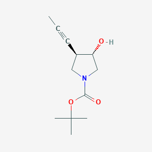 molecular formula C12H19NO3 B1531807 tert-butyl (3S,4R)-3-hydroxy-4-(prop-1-yn-1-yl)pyrrolidine-1-carboxylate CAS No. 2165692-37-3