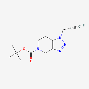 molecular formula C13H18N4O2 B1531810 叔丁基1-(丙-2-炔-1-基)-1H,4H,5H,6H,7H-[1,2,3]三唑并[4,5-c]吡啶-5-羧酸酯 CAS No. 2098142-62-0