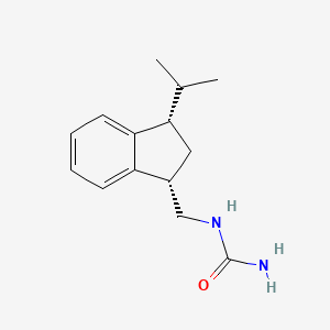 molecular formula C14H20N2O B15318113 rac-{[(1R,3R)-3-(propan-2-yl)-2,3-dihydro-1H-inden-1-yl]methyl}urea,cis 