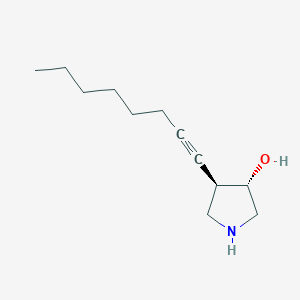 molecular formula C12H21NO B1531813 (3S,4R)-4-(oct-1-yn-1-yl)pyrrolidin-3-ol CAS No. 2165914-22-5