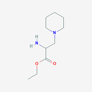 molecular formula C10H20N2O2 B15318142 Ethyl 2-amino-3-(piperidin-1-YL)propanoate 