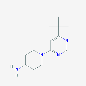 molecular formula C13H22N4 B1531819 1-(6-Tert-butylpyrimidin-4-yl)piperidin-4-amine CAS No. 2098040-52-7