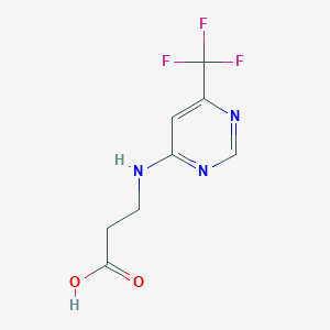 molecular formula C8H8F3N3O2 B1531820 3-{[6-(Trifluoromethyl)pyrimidin-4-yl]amino}propanoic acid CAS No. 2030490-25-4