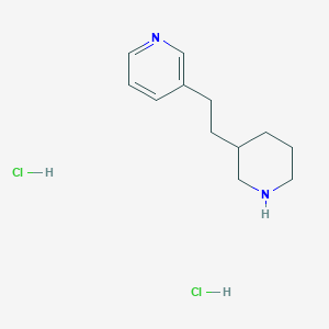 molecular formula C12H20Cl2N2 B1531821 3-[2-(Piperidin-3-yl)ethyl]pyridine dihydrochloride CAS No. 2098023-70-0