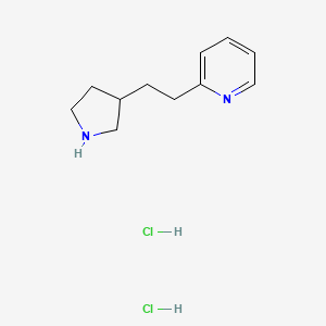 molecular formula C11H18Cl2N2 B1531822 2-[2-(Pyrrolidin-3-yl)ethyl]pyridine dihydrochloride CAS No. 2098007-57-7