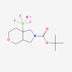 molecular formula C12H20BF3KNO3 B15318246 Potassium (2-(tert-butoxycarbonyl)hexahydropyrano[3,4-c]pyrrol-7a(1H)-yl)trifluoroborate 