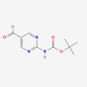 molecular formula C10H13N3O3 B15318254 tert-Butyl (5-formylpyrimidin-2-yl)carbamate CAS No. 1001754-78-4