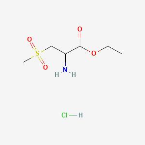 molecular formula C6H14ClNO4S B15318306 Ethyl (methylsulfonyl)alaninate hydrochloride 