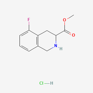 molecular formula C11H13ClFNO2 B15318371 Methyl5-fluoro-1,2,3,4-tetrahydroisoquinoline-3-carboxylatehydrochloride 