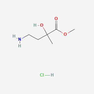 molecular formula C6H14ClNO3 B15318452 Methyl4-amino-2-hydroxy-2-methylbutanoatehydrochloride CAS No. 2803863-91-2