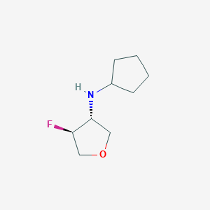 molecular formula C9H16FNO B1531847 (3R,4S)-N-cyclopentyl-4-fluorooxolan-3-amine CAS No. 2165573-99-7