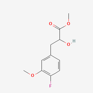 molecular formula C11H13FO4 B15318492 Methyl 3-(4-fluoro-3-methoxyphenyl)-2-hydroxypropanoate 