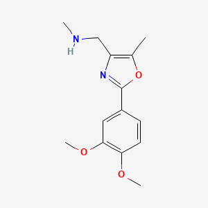 [2-(3,4-Dimethoxyphenyl)-5-methyl-1,3-oxazol-4-yl]-N-methylmethanamine