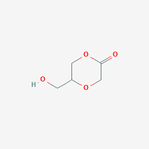 molecular formula C5H8O4 B15318534 5-(Hydroxymethyl)-1,4-dioxan-2-one CAS No. 122150-99-6
