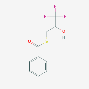 Phenyl[(3,3,3-trifluoro-2-hydroxypropyl)sulfanyl]methanone
