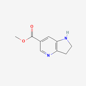 molecular formula C9H10N2O2 B15318622 Methyl 2,3-dihydro-1H-pyrrolo[3,2-B]pyridine-6-carboxylate 