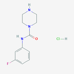 molecular formula C11H15ClFN3O B1531863 Piperazine-1-carboxylic acid (3-fluorophenyl)-amide hydrochloride CAS No. 2208785-14-0
