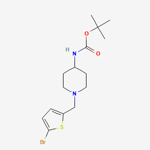 molecular formula C15H23BrN2O2S B1531864 [1-(5-Bromothiophen-2-ylmethyl)piperidin-4-yl]-carbamic acid tert-butyl ester CAS No. 2206970-24-1