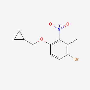 molecular formula C11H12BrNO3 B1531867 1-Bromo-4-cyclopropylmethoxy-2-methyl-3-nitrobenzene CAS No. 2168311-34-8