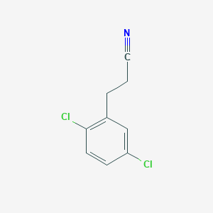 molecular formula C9H7Cl2N B15318699 3-(2,5-Dichlorophenyl)propanenitrile 