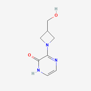 molecular formula C8H11N3O2 B1531880 3-(3-(hydroxymethyl)azetidin-1-yl)pyrazin-2(1H)-one CAS No. 1600715-75-0