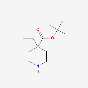 molecular formula C12H23NO2 B15318826 Tert-butyl 4-ethylpiperidine-4-carboxylate 
